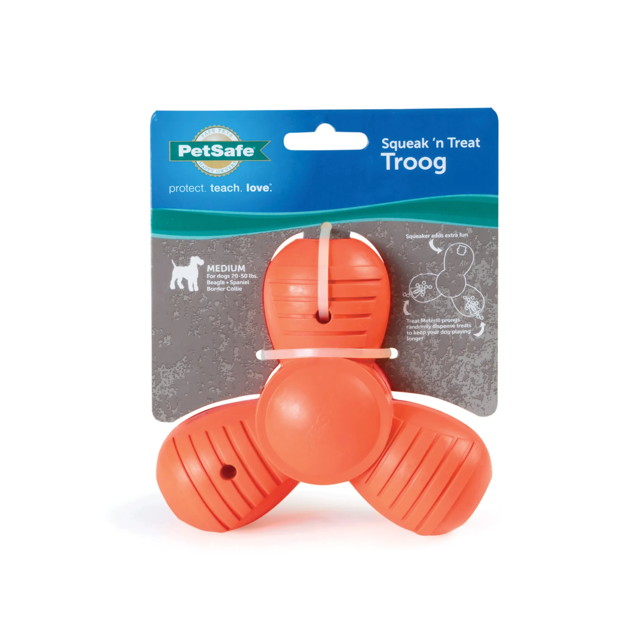 PetSafe Toys|Treat Dispensing Toys-Busy Buddy® Squeak ‘n Treat Troog