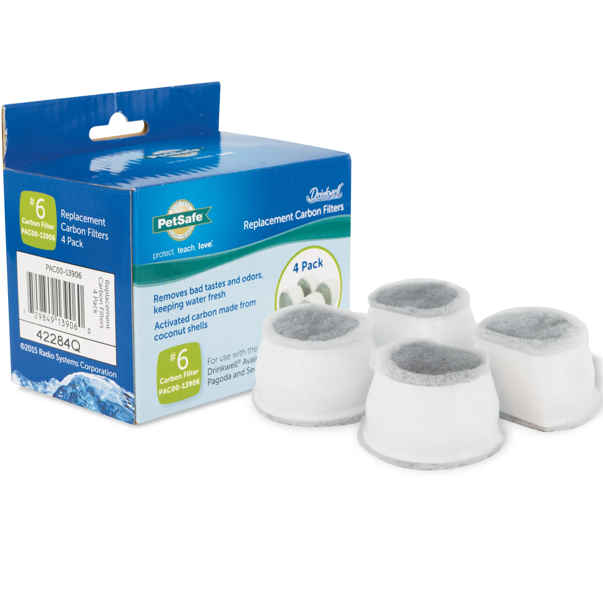 PetSafe Fountains & Feeders|Parts & Accessories-Drinkwell® Replacement Carbon Filters (4-Pack)