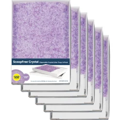 PetSafe Litter Boxes & Litter|Litter-ScoopFree® Complete Disposable Crystal Litter Tray, Lavender, 6-Pack